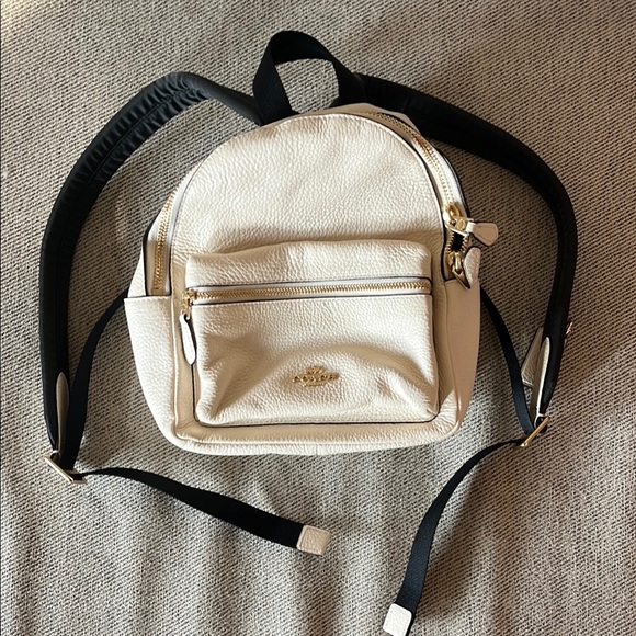 Coach Cream and Black Backpack - Picture 1 of 7